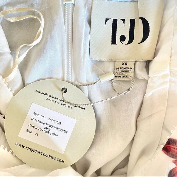 NWT Revolve The Jetset Diaries Flowers In The Sun Mini Floral Dress XS - Picture 8 of 9